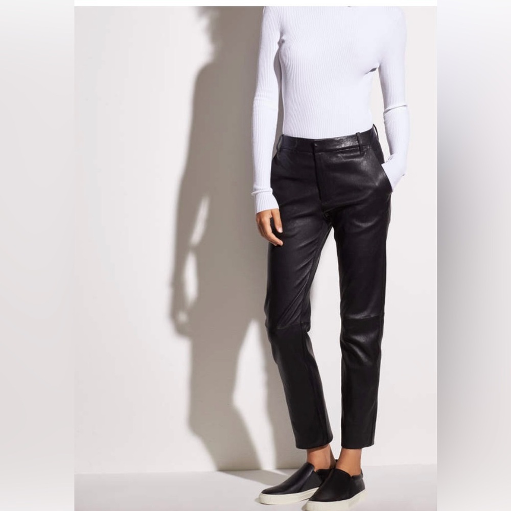 Vince Coin Pocket Stretch-Leather Pant